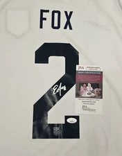Emily Fox 2024 Olympic Gold Medalist Soccer Signed USA Jersey Size L  JSA CERT 