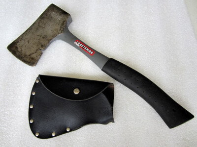Vintage Craftsman Steel Hatchet Camper's Axe with Sheath 4810 Made in USA