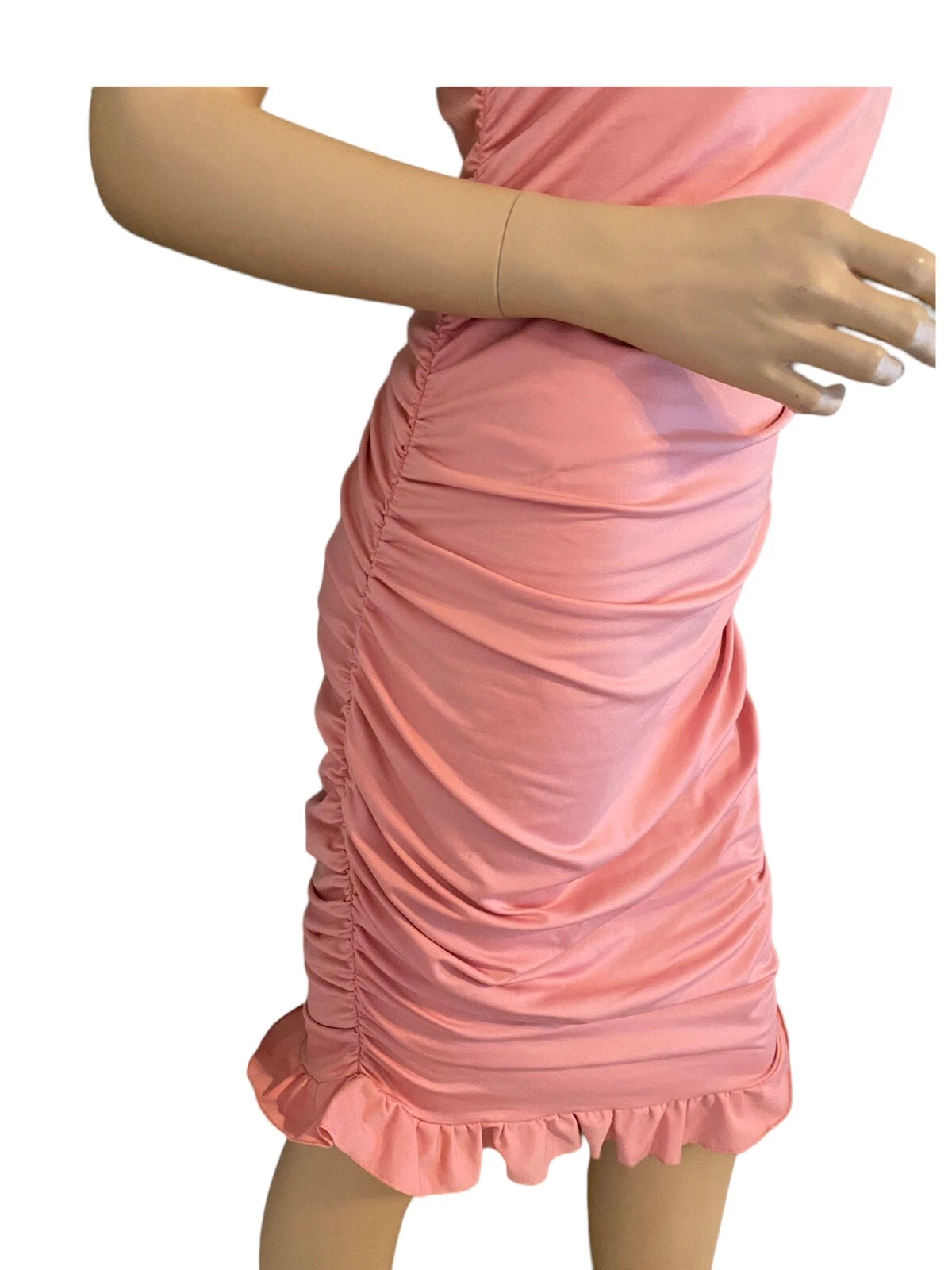 VETEMENTS ABITO A FORMA DI CORPO ROSA MORBIDO SUD TG L