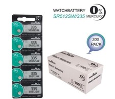 Murata SR512SW 335 6mAh 1.55V Silver Oxide Watch Battery - 300 Pack