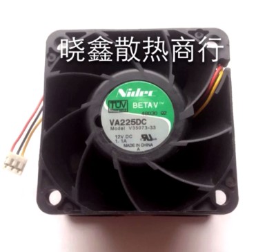 1 PCS  NIDEC  Fan  VA225DC V35073-33  DC 12V 1.1A 6CM 6038 3 PIN