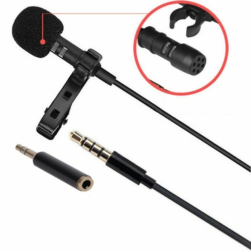 Clip-on Revers Mini Lavalier Mikro Mikrofon 3,5 mm Adapter für Telefon PC Aufnahme - Bild 7 von 7