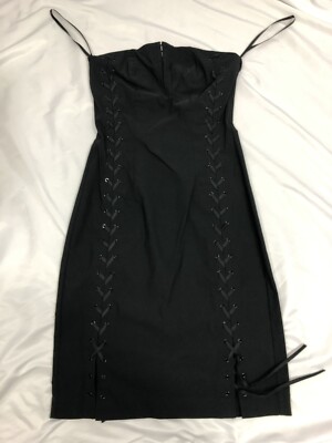 EXPRESS Black Strapless Corset Dress Bodycon Stretch Size 1/2 New with Tags  ACXS | eBay