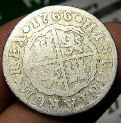 excellent 1766 pirate cob spanish 2 real colonial silver coin carlos charles iii ebay ebay
