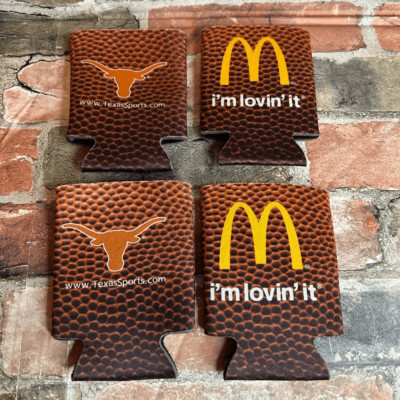 McDonald's Texas Longhorns Football Drink Koozies New- Bundle of 4