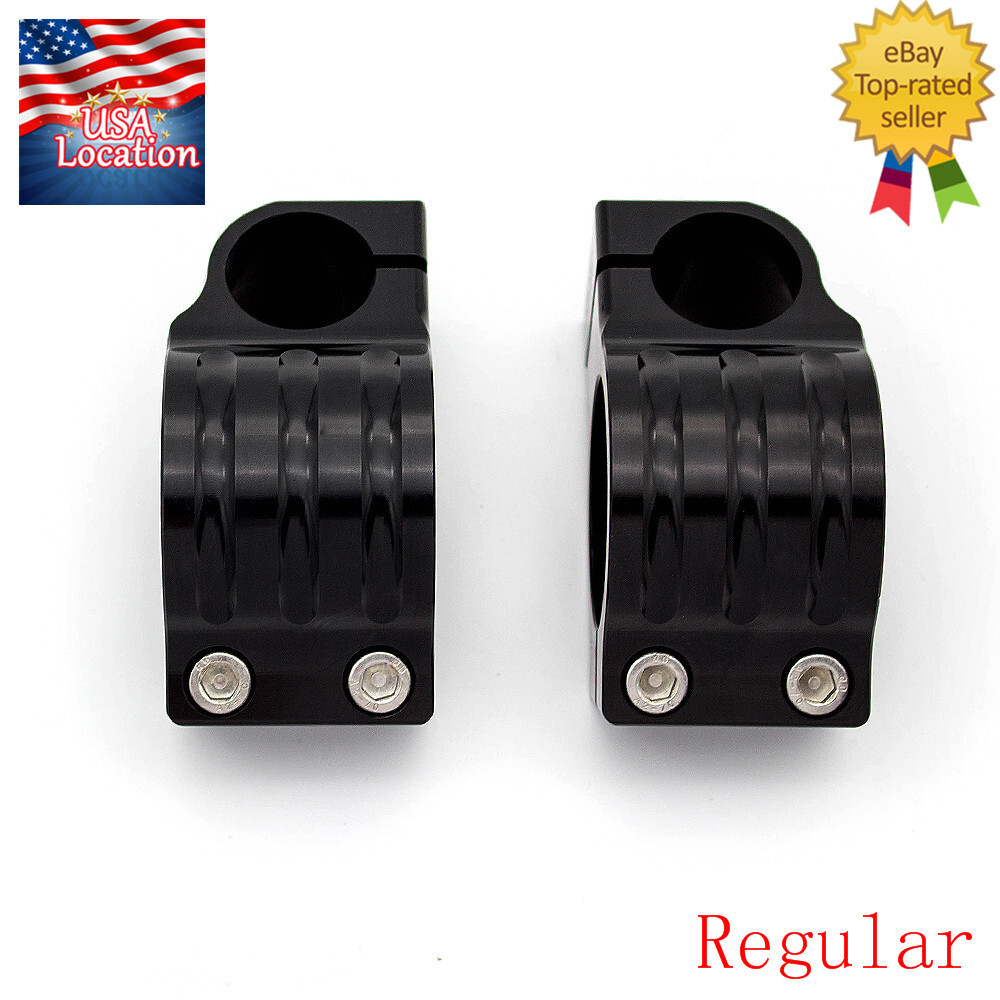 FXCNC CNC 50mm Fork Clip-On Handlebars – 10° Offset – 6061-T6 Aluminum – Black Anodized