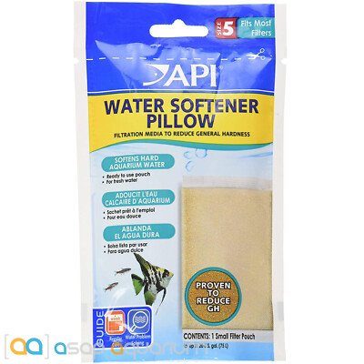 API Water Softener Pillow Freshwater Aquarium Water Softener Resin Reduces GH