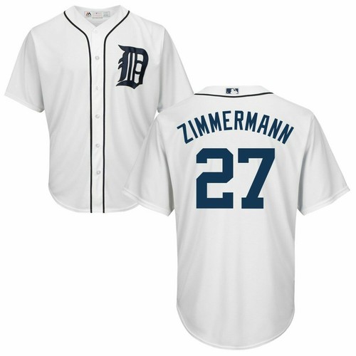 Maillot maison Jordan Zimmermann Detroit Tigers #27 Youth Boys MLB Cool Base