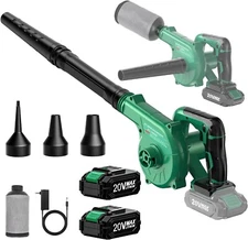 K I M O. Cordless Leaf Blower Vacuum Combo, 3 Nozzles & 3 Modes for Inflation & 