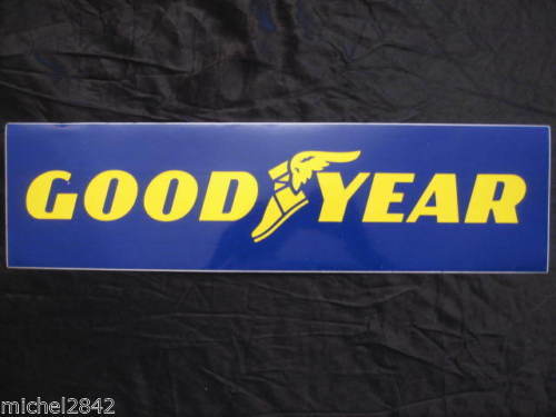 2 Stickers Autocollants Goodyear - Sponsor Tuning Rallye Décal Drift - Vinyle PVC Multicolore - Logo - Neufs