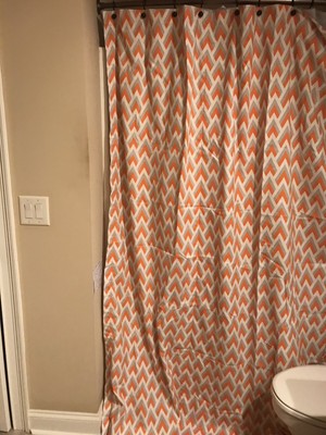 Extra Large Custom Made Orange And Grey Geometric Design Shower Curtain New Ebay Extra Large Custom Made Orange And Grey Geometric Design Shower Curtain New Ebay