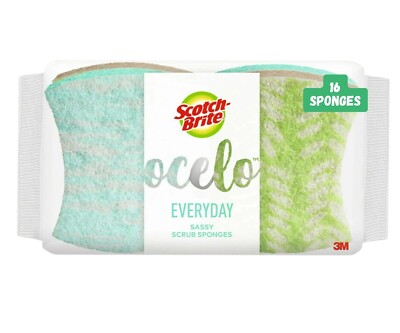 Scotch-Brite Four Ocelo Sassy Scrub Sponges - 4 PACKS (16 sponges total)