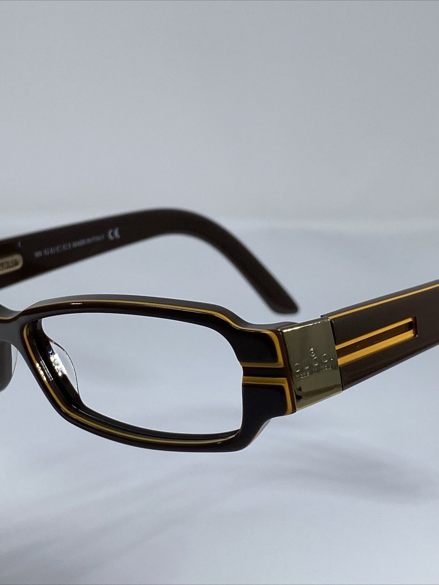 GUCCI GG2916 GRN Light Brown/Gold Designer Eyeglasses Frame 50-14-125 | eBay