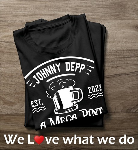  Johnny Depp quote  A MEGA PINT? I thought it necessary Adults T-Shirt unisex - Picture 5 of 12
