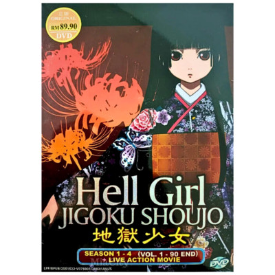 Anime DVD Hell Girl Jigoku Shoujo Season 1-4 (Vol. 1-90End) + Live Action Movie