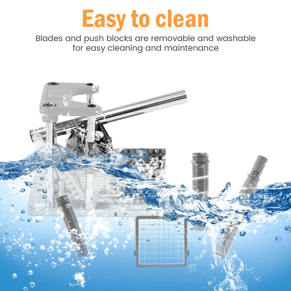 Commercial Vegetable Fruit Chopper French Fry Cutter with 2 Replacement