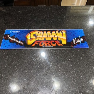 Technos Shadow Force 💯 Arcade Marquee 1993 Capcom Original Plexi Plexiglas EX