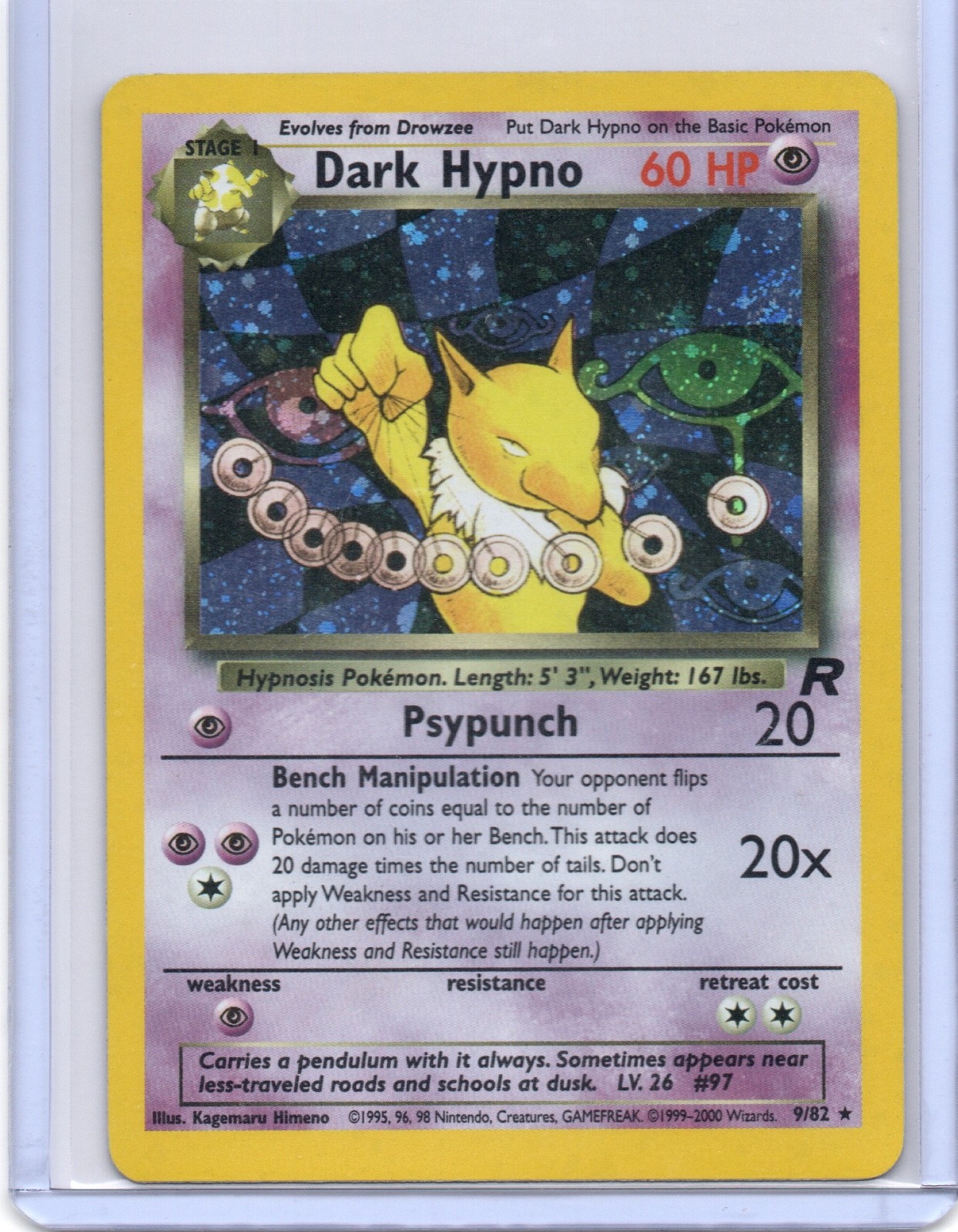 Dark Hypno 9/82 – Team Rocket Unlimited – Holo Rare – LP