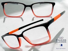 Classy Contemporary Modern Sporty READING EYE GLASSES READERS Black Frame 2.00