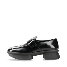 Prada 25SS Leather Loafer 36.5 Ladies' Black 1D985N RE-EDITION 99SS Logo Thick b