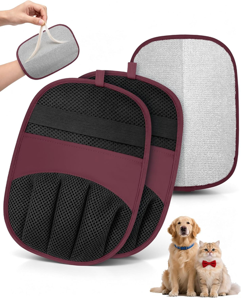 2Er Pack Tierhaarentferner Handschuh Fell Magnet FüR Hunde Und Katzen-image