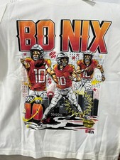 BO NIX Denver Broncos Football Quarterback Youth Large YL Tee Ivory NFL PA NWT