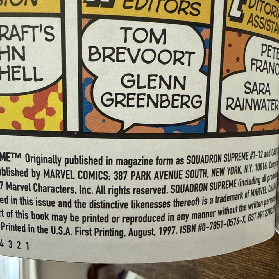 SQUADRON SUPREME TP 💥 | 1997 1ST PRINT MARK GRUENWALD ASHES EDITION | MARVEL! - Image 4 of 4