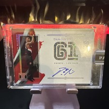 2020-21 Panini Impeccable Damian Lillard 61 Points Autographs Black Box 1/1
