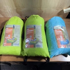 (3 Pack) Adventuridge Air Lounger- 2-Neon Green, 1 Blue