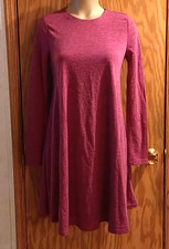 YA Los Angeles  Knit Long sleeve Dress Size Small  Magenta  Sweater knit New Tag