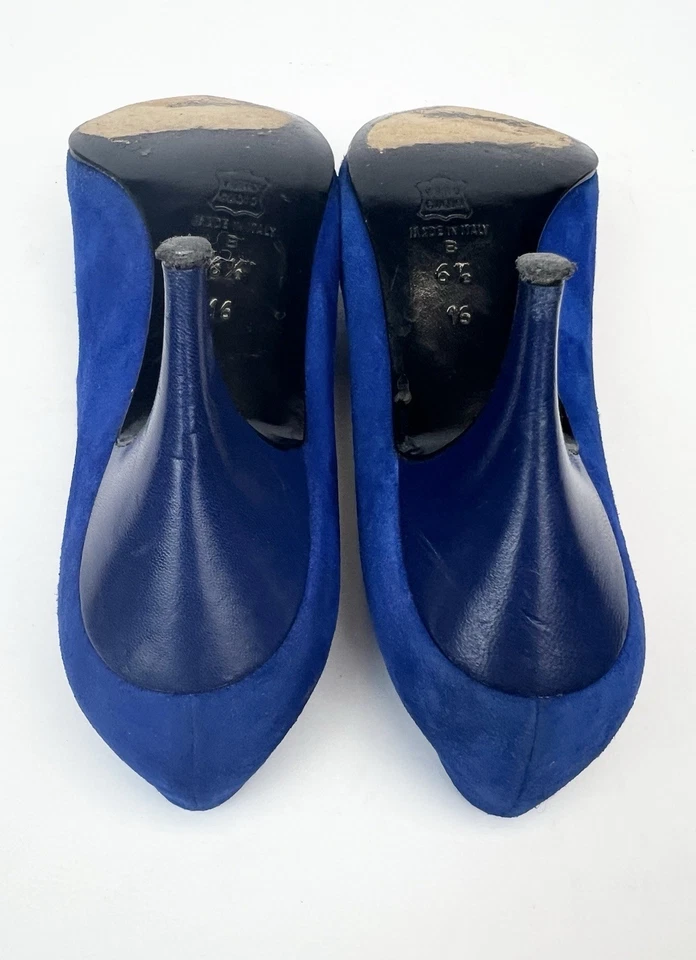 Salto Thierry Mugler azul vibrante feminino tamanho 6.5 - Imagem 4 de 4