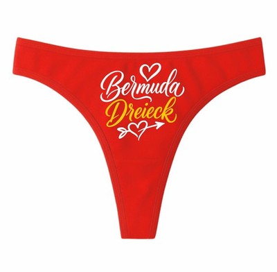 Ladie String Tanga bedruckt mit BERMUDADREIECK