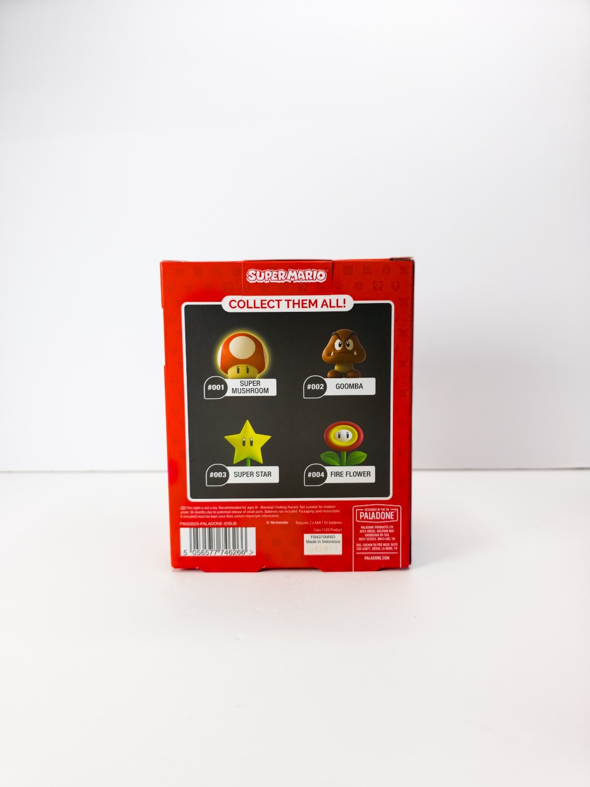 Paladone Super Mario Icons Light Set 4 Mushroom Goomba Star Fire Flower Lamp New