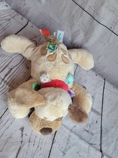 Taggies Buddy Dog Plush Tan Puppy 12" Mary Meyer Stuffed Animal toy Bean Bottom