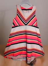 NWT CARTER GIRL TODDLER SPRING SUMMER STRIPED JERSEY DRESS BLUE PINK ORANGE 2T