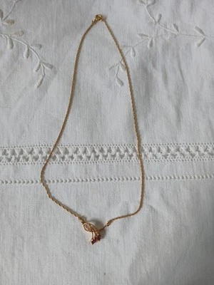 Chaîne et pendentif en or 18 carats - Photo 1/4
