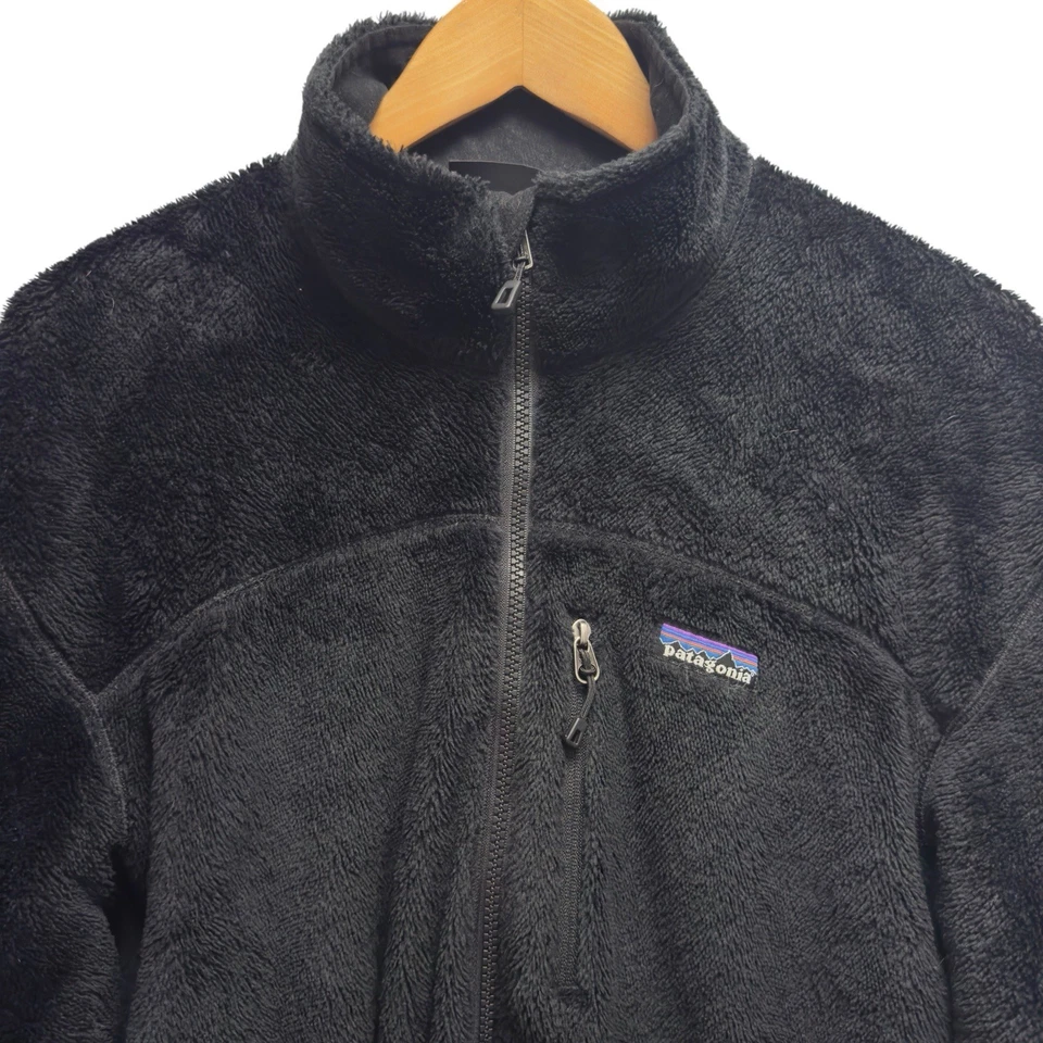Patagonia Vtg Men's Sz Medium Full Zip R4 Regulator Polartec Black Fleece Jacket - Image 2 of 4
