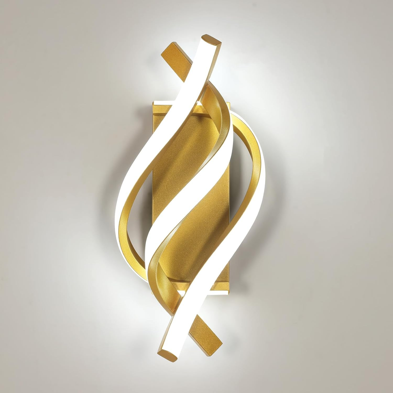 Elegante Applique LED Oro 22W 2500LM - Luce Bianca Fredda 6500K Interni - 1