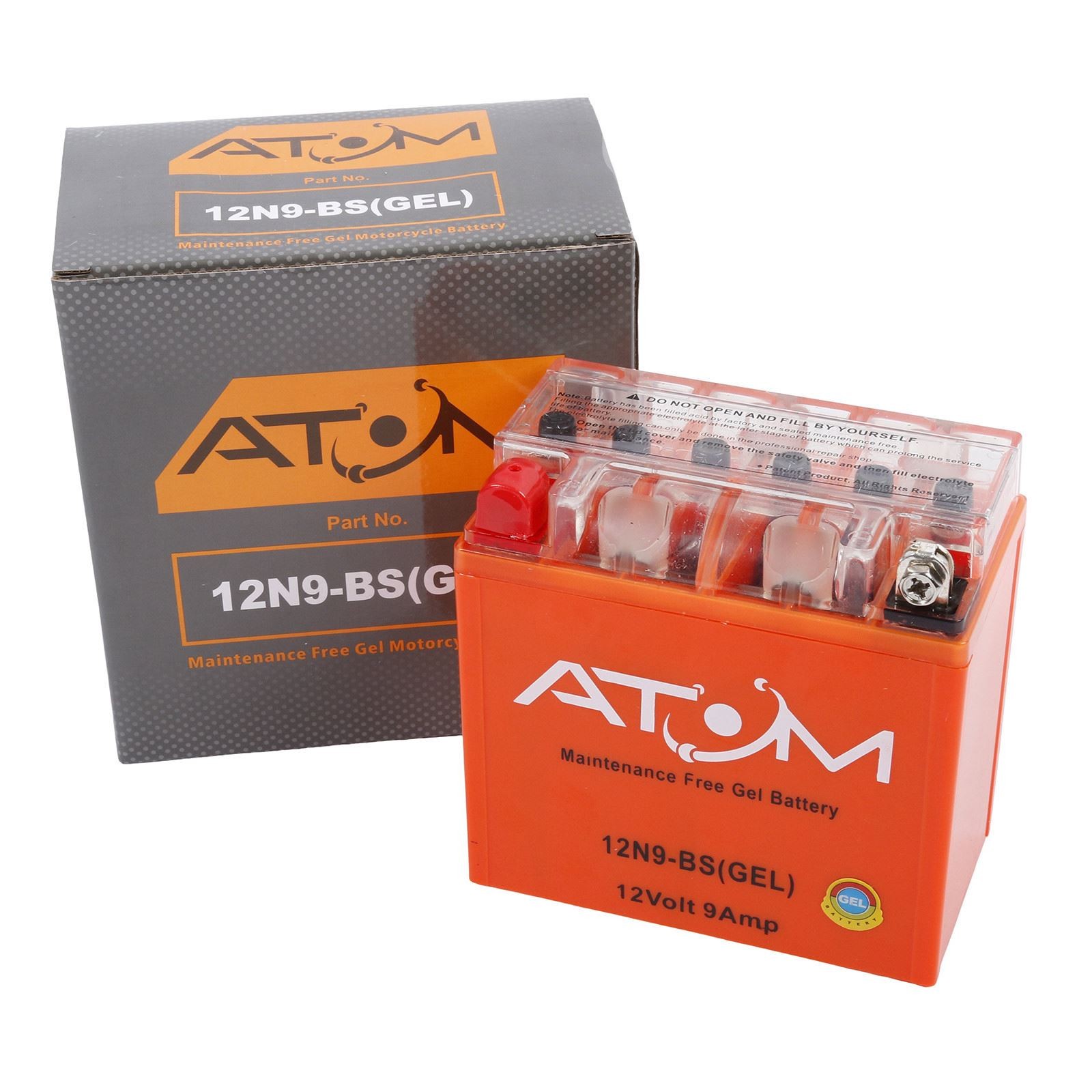 12N9-BS Atom Gel Motorcycle Battery for Lexmoto Adrenaline 125 08-16