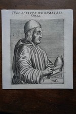 YVES EVEQUE DE CHARTRES (1040-1115) PORTRAIT PULL OF THEVET, 1584