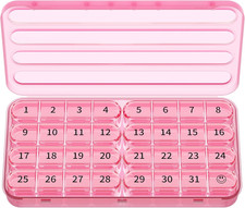 Zoksi Monthly Pill Organizer 1 Time a Day, 30 Day Pill Box Organizer Once a Day,