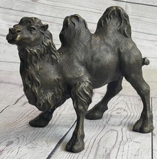 100% Pure Bronze Wüste Camel Statue Lama Skulptur Tier Statuette Figur Kunst
