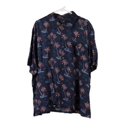 C&B Graphic Hawaiihemd - XL Navy Viskosemischung