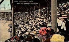 Postcard Baseball Game Grandstand at Ball Park in Waterloo, Iowa - used 1911