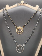 Designer CORINNE McCormack Eyeglass Holder 20 Necklace Set Lot Gold Silver Tone