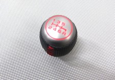 For Honda Acura M10 X 1.5 6 Speed Manual Red Stitching Black Leather Shift Knob