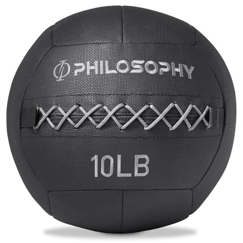 OPEN BOX - Wall Ball, Soft Shell Weighted Medicine Ball w/ Non-Slip Grip - 10 LB