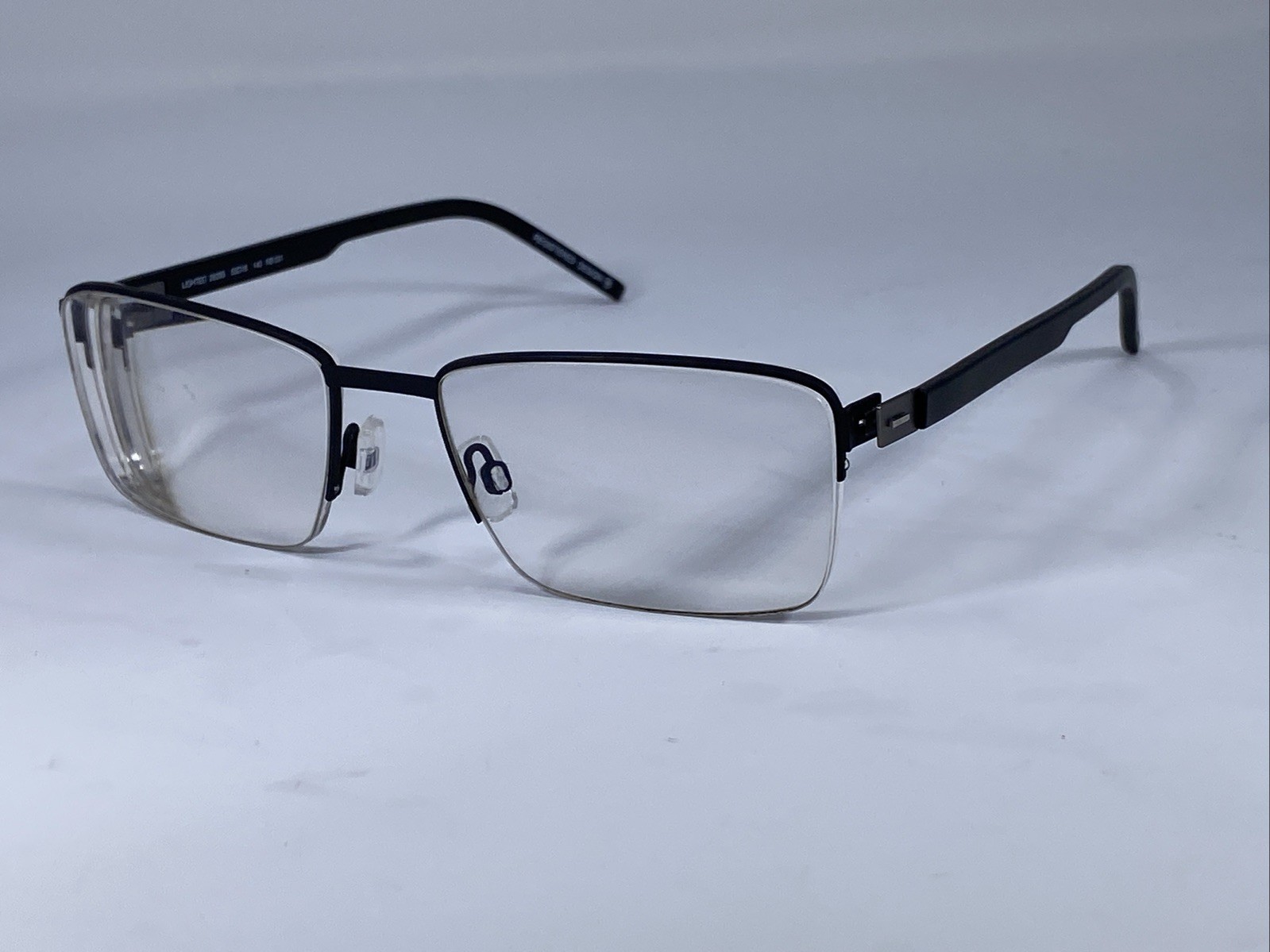 LIGHTEC MOREL FRANCE 2828S Black Matte Half Rimless Eyeglasses Frame 55-18-140