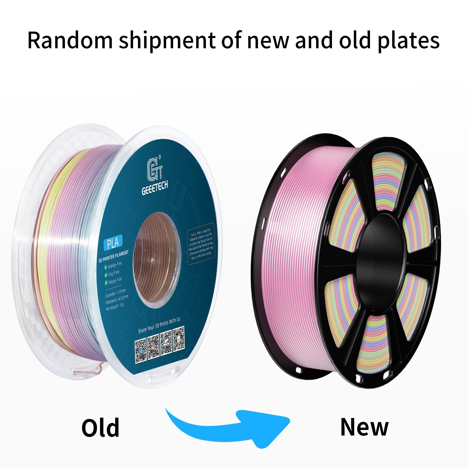 Filamento PLA 1,75 mm Geeetech 10 kg seta arcobaleno foto 4