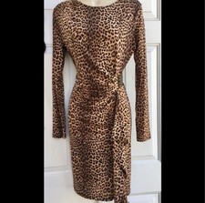 Michael Kors Leopard Print Jersey Dress